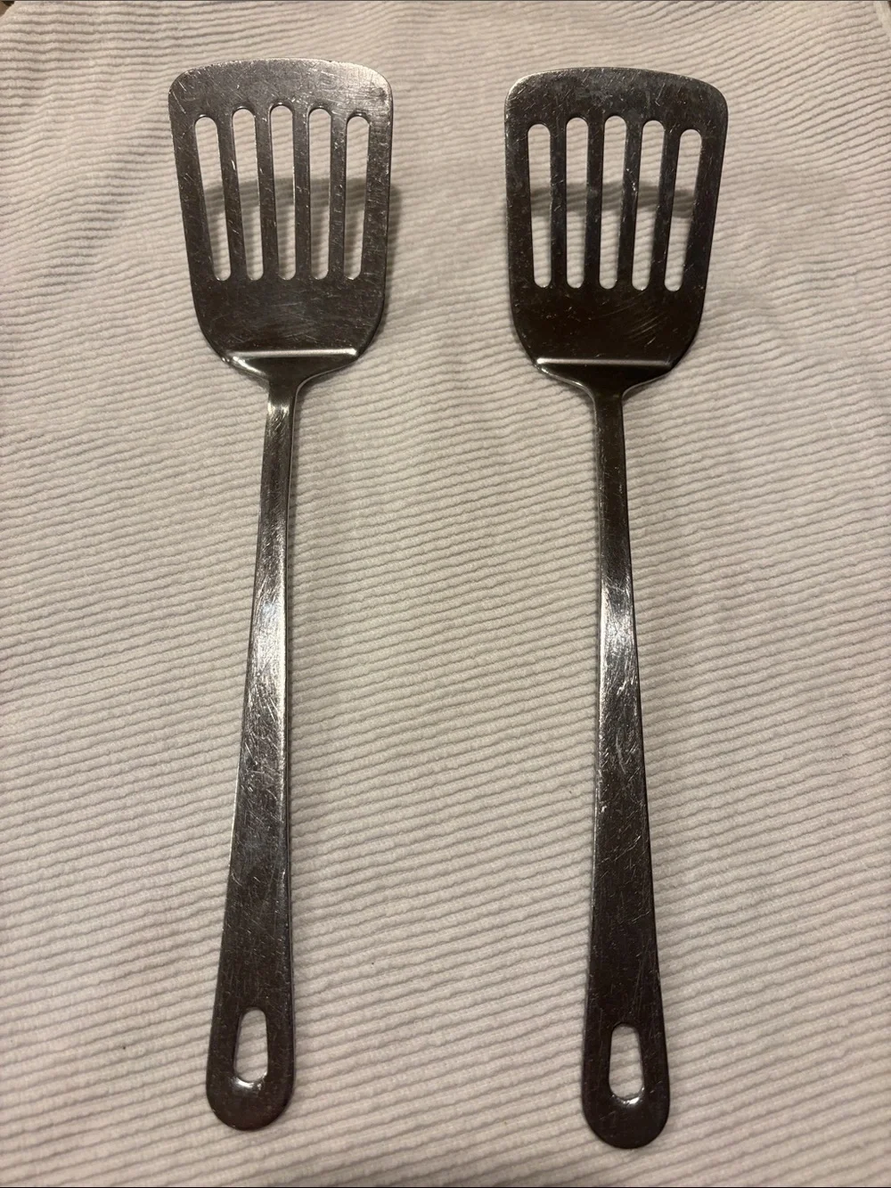 Source Unknown Stainless Steel Slotted Turner Spatulas - Silver (Pair)